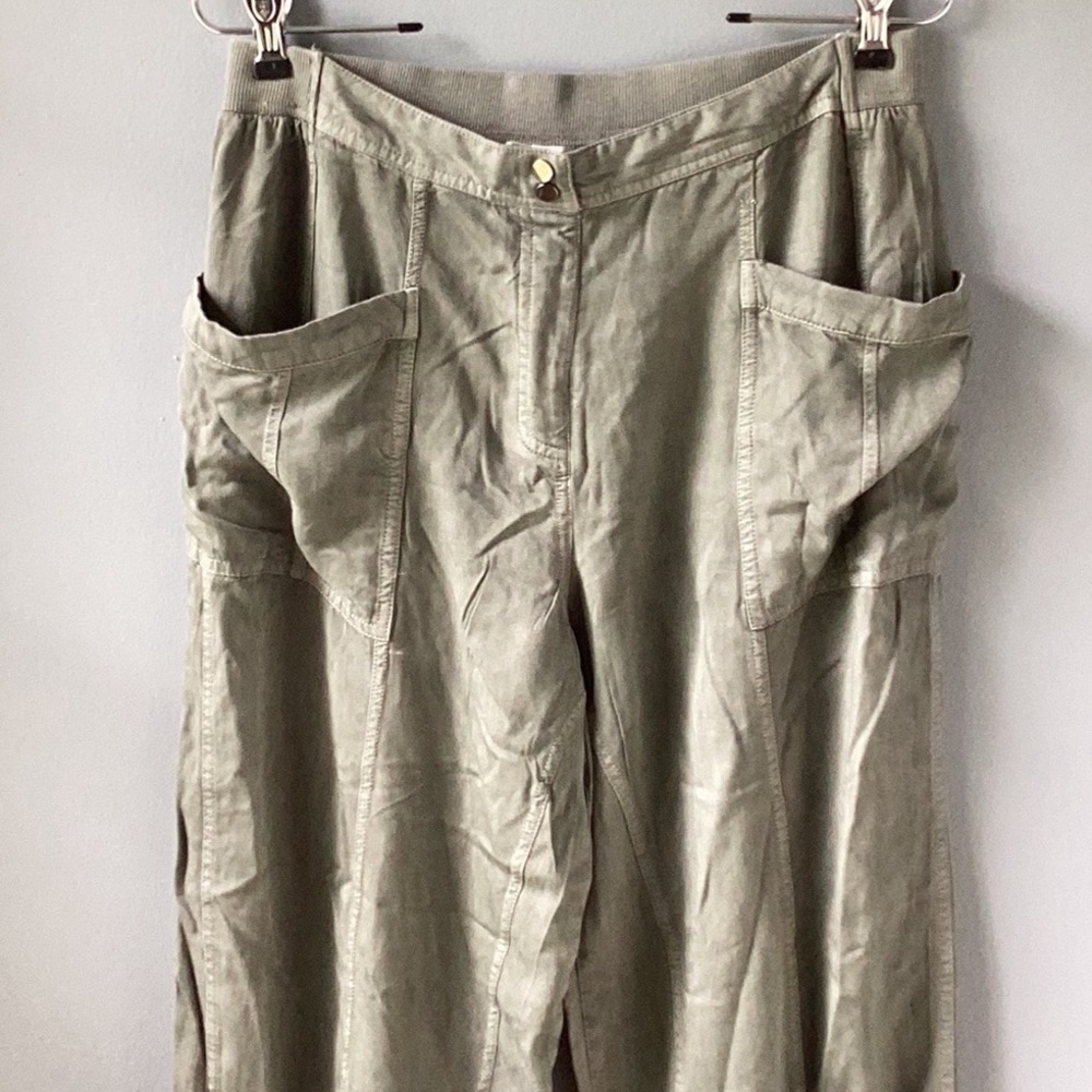 Anthropologie Olive Green Track Jogger Pants - Picture 7 of 15